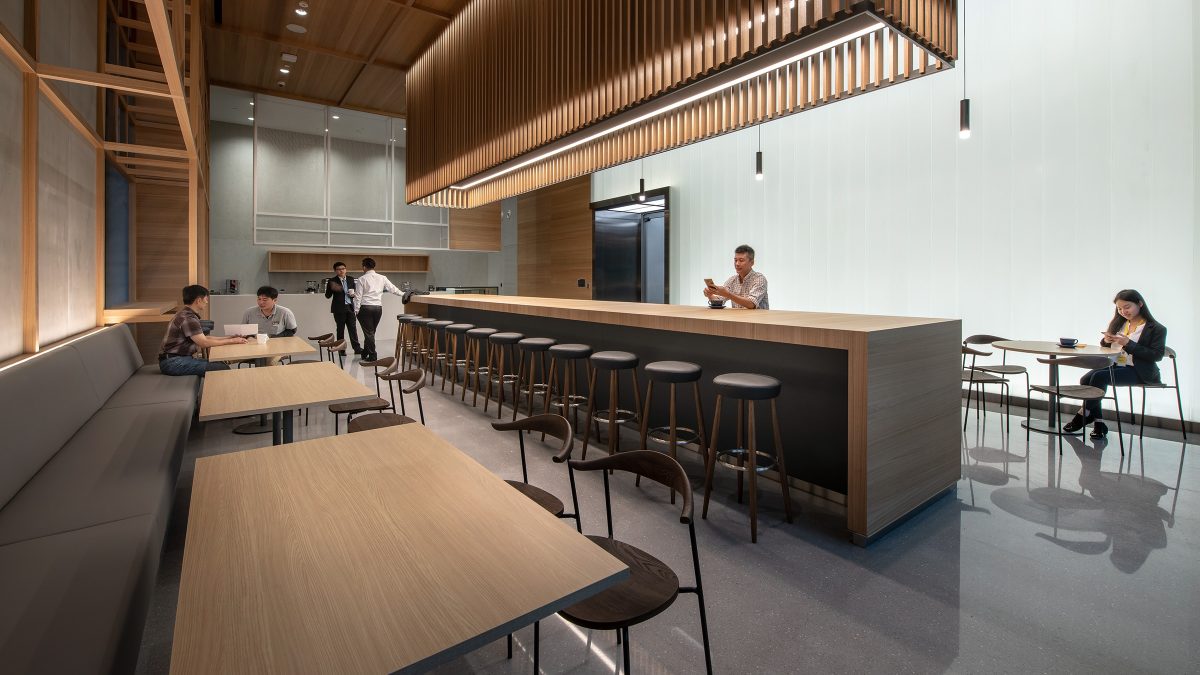 people in kitchen area