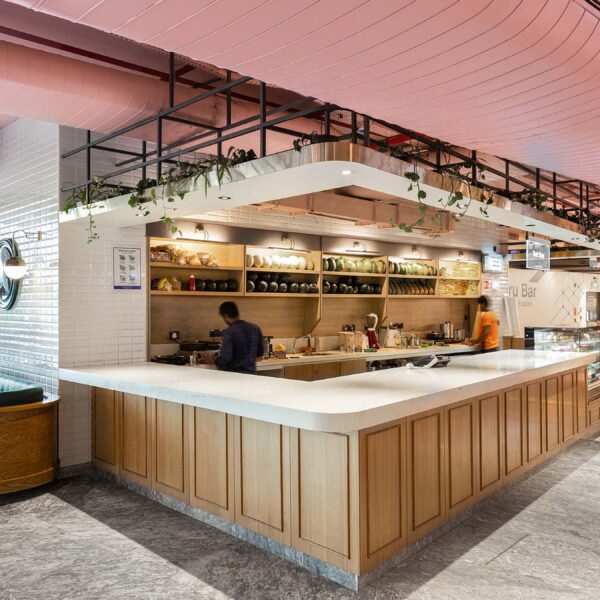 man in kitchen space
