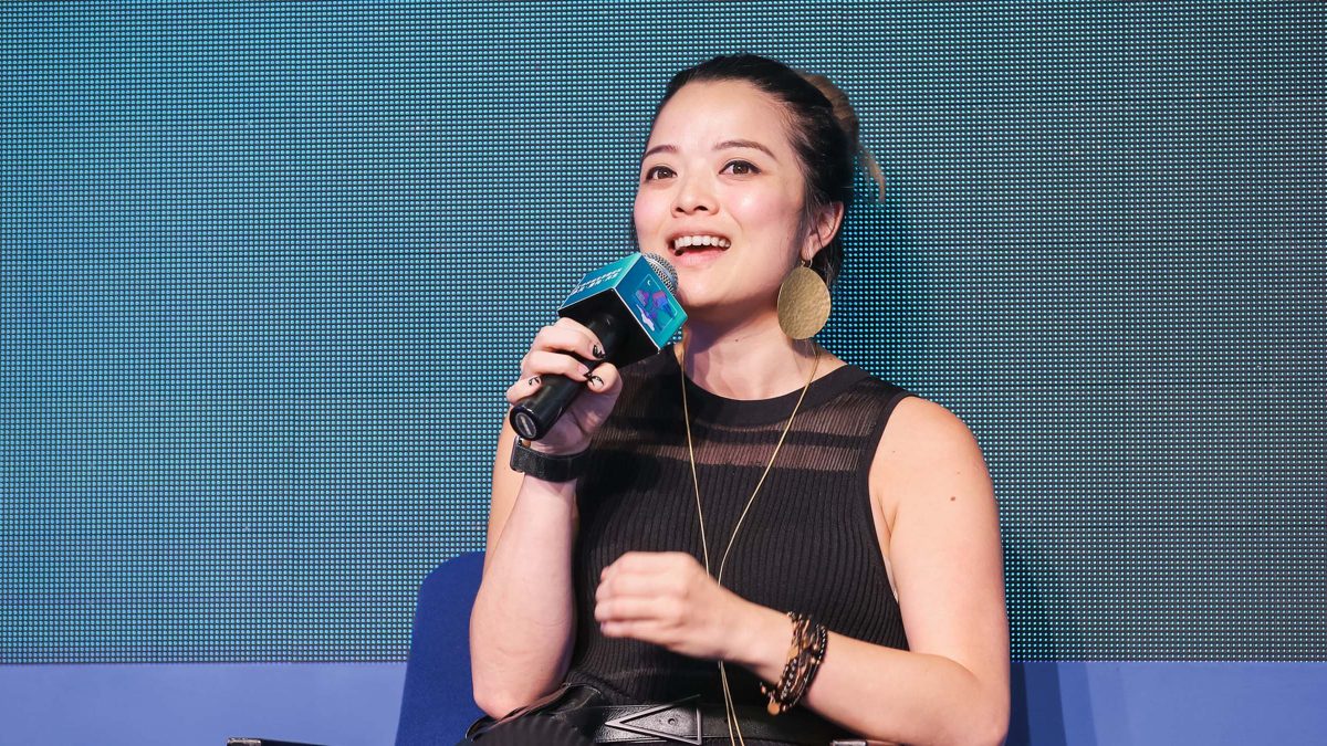 Nancy Liu talking at Shenzhen creative week