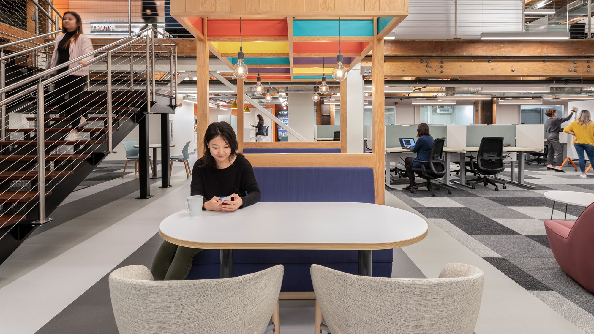 workplace open plan staircase