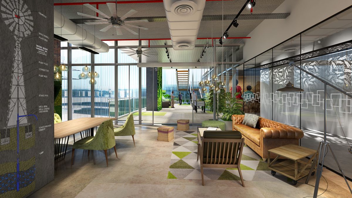 breakout area with chairs