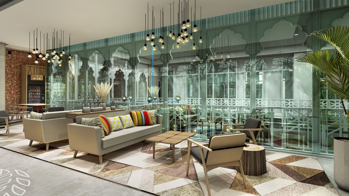 casual seating area in lounge