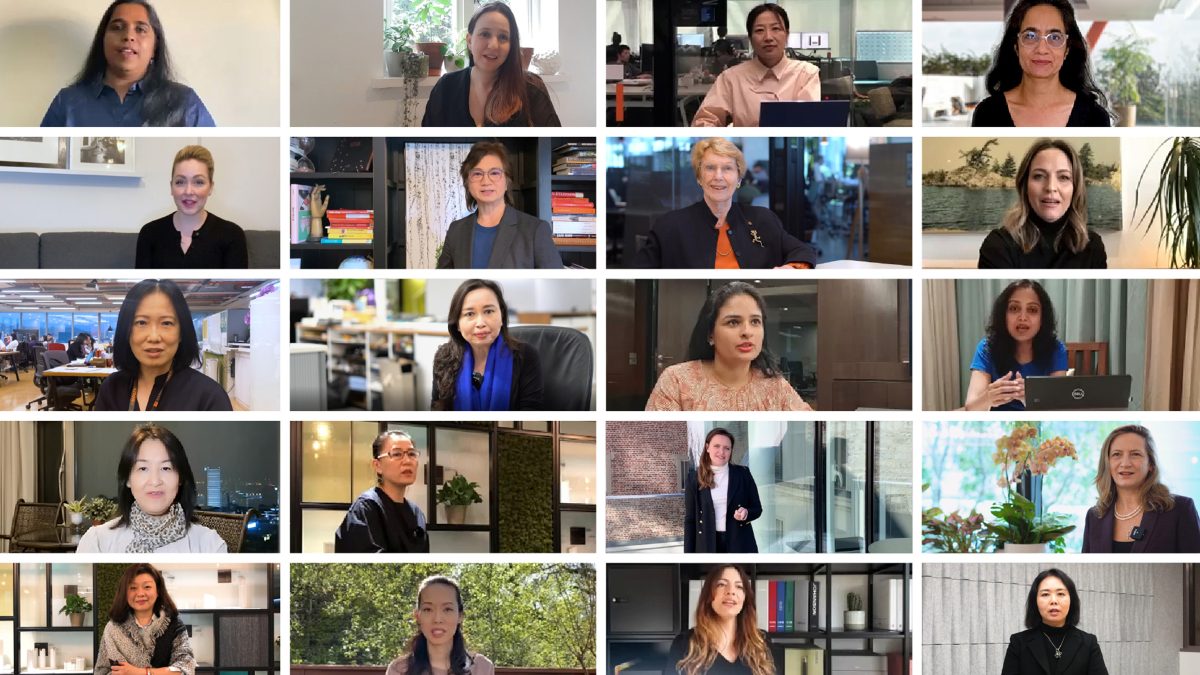 Collage of women at M Moser for International Womens Day 2021