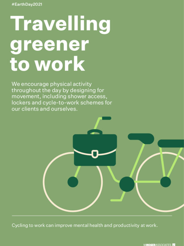 Earth Day 2021 travelling greener poster