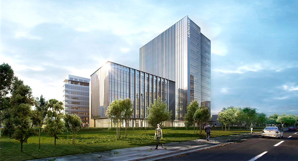 outdoor shot of building during day with people walking