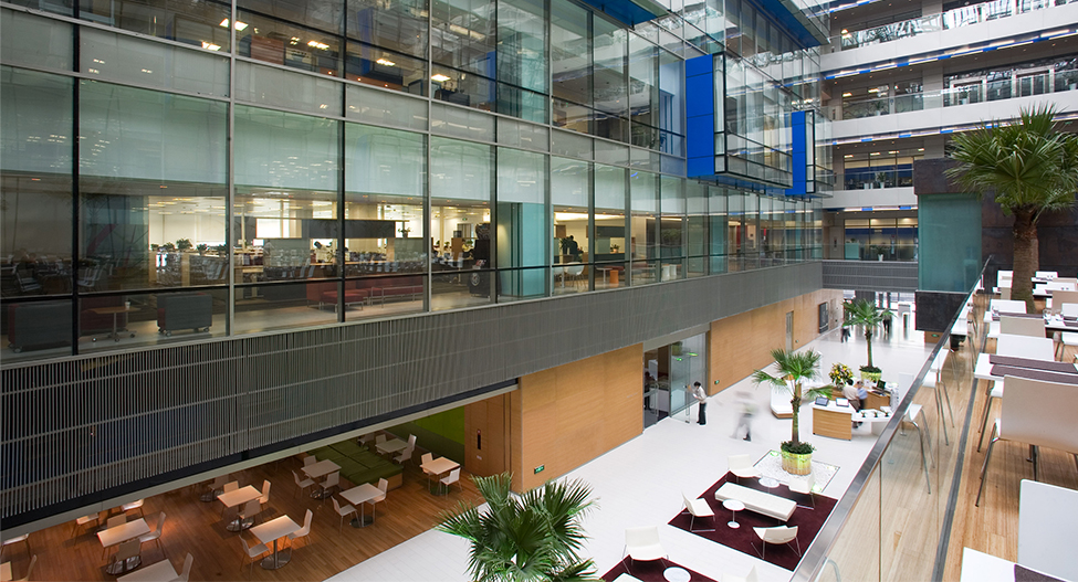view of floors and breakout areas on ground floor