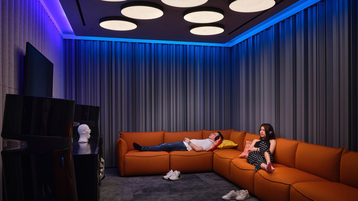view of multi-sensory office design with reduced stimuli